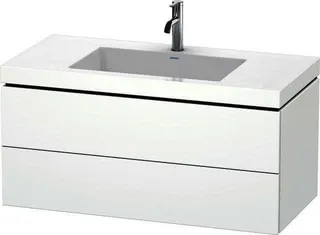 Duravit WTU L-Cube m. Vero Air 500x1000x480mm 1 HL, 2 SchKa, Weiß Matt – Bild 3