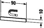 Duravit Magnetleiste Edelstahl 100x160x55mm