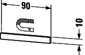 Duravit Magnetleiste Edelstahl 100x160x55mm – Bild 2