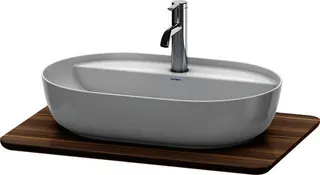 Duravit Massivholzkonsole Luv 25x688x475 1 Ausschnitt, Am. Nussbaum massiv – Bild 2