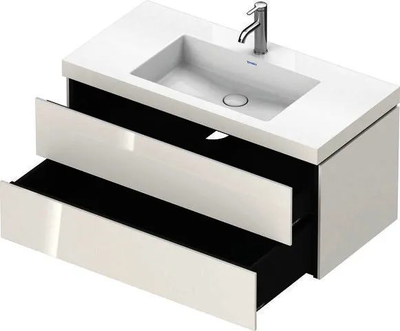 Duravit WTU L-Cube m. Vero Air 500x1000x480mm 1 HL, 2 SchKa, Weiß Hochglanz
