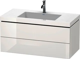 Duravit WTU L-Cube m. Vero Air 500x1000x480mm 1 HL, 2 SchKa, Weiß Hochglanz – Bild 4