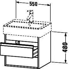 Duravit WTU wandhängend Ketho 440x550x480mm 2 SchKa, für 045460, graphit matt – Bild 4