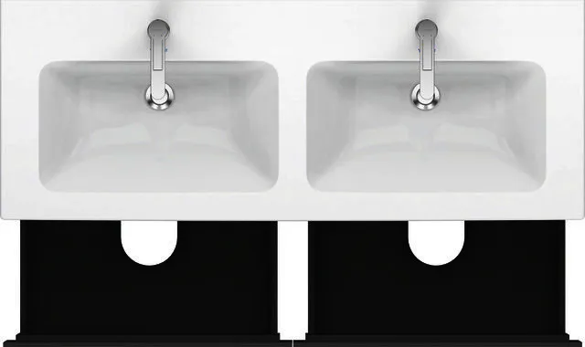 Duravit WTU wandh. L-Cube 481x1290x550mm 4 SchKa, f.233613, graphit matt