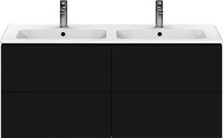 Duravit WTU wandh. L-Cube 481x1290x550mm 4 SchKa, f.233613, graphit matt – Bild 2