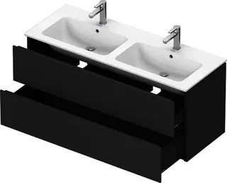 Duravit WTU wandh. L-Cube 481x1290x550mm 4 SchKa, f.233613, graphit matt – Bild 4