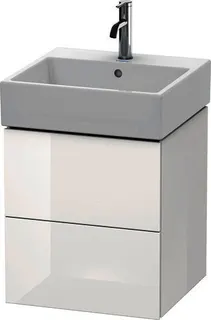 DU WTU L-Cube 544x484x459mm 2 Schubkästen, Weiß Hochglanz