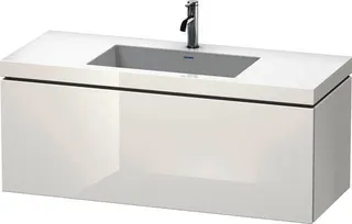 DU WTU L-Cube m. Vero Air 500x1200x480mm 1 HL, 1 Auszug, Weiß Hgl