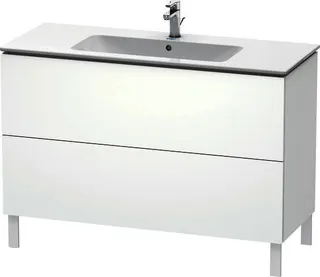 Duravit WTU stehend L-Cube 481x1220x704mm 2 Auszüge, f.233612, weiß matt – Bild 2