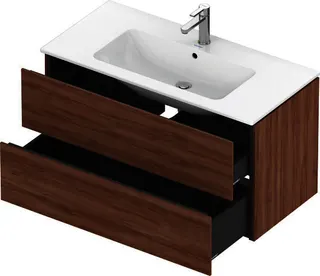 Duravit WTU wandhängend L-Cube 481x1020x550mm 2 SchKa, f.233610, nussbaum natur – Bild 2