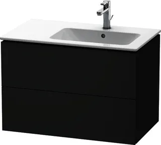 Duravit WTU L-Cube 550x820x481mm,wandhängend 2 SchKa, Becken rechts, Graphit Matt – Bild 2