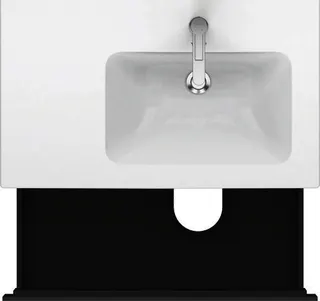 Duravit WTU L-Cube 550x820x481mm,wandhängend 2 SchKa, Becken rechts, Graphit Matt – Bild 3