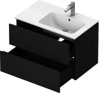 Duravit WTU L-Cube 550x820x481mm,wandhängend 2 SchKa, Becken rechts, Graphit Matt – Bild 5