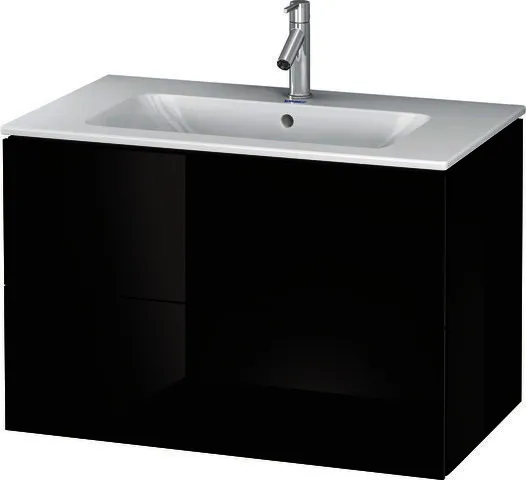 Duravit WTU wandhängend L-Cube 481x820x550mm 2 SchKa, f.233683, schwarz hochglanz