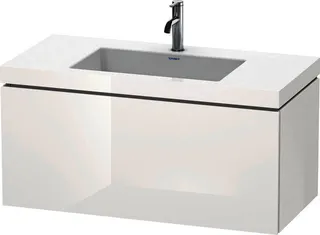 DU WTU L-Cube m. Vero Air 500x1000x480mm 1 HL, 1 Auszug, Weiß Hochglanz