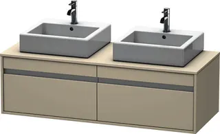 DU WTU wandhängend Ketho 550x1400x426mm 2 Auszüge, für 2 ASB, taupe