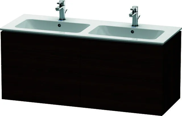 Duravit WTU wandh. L-Cube 481x1290x550mm 4 SchKa, f.233613, nussbaum gebürstet