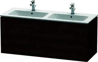 DU WTU wandh. L-Cube 481x1290x550mm 4 SchKa, f.233613, nussbaum gebürstet