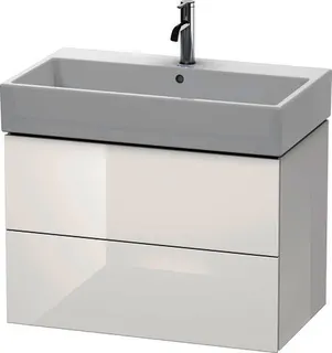 DU WTU L-Cube 544x784x459mm 2 Schubkästen, Weiß Hochglanz