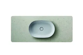 Duravit Quarzsteinkonsole Luv 20x1388x595mm 1 Ausschnitt,Quarzstein Weiß Struktur – Bild 5