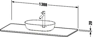Duravit Quarzsteinkonsole Luv 20x1388x595mm 1 Ausschnitt,Quarzstein Sand Struktur – Bild 4