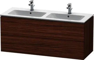 DU WTU wandh. L-Cube 481x1290x550mm 2 SchKa, f.233613, Nussbaum Dunkel