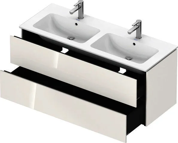 Duravit WTU wandh. L-Cube 481x1290x550mm 2 SchKa, f.233613, weiß hgl (dekor)