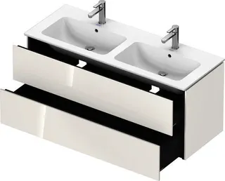 DU WTU wandh. L-Cube 481x1290x550mm 2 SchKa, f.233613, weiß hgl (dekor)