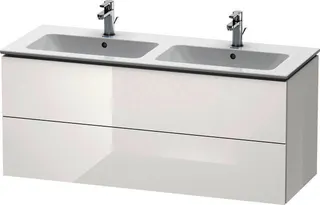 Duravit WTU wandh. L-Cube 481x1290x550mm 2 SchKa, f.233613, weiß hgl (dekor) – Bild 3
