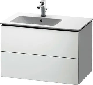 DU WTU L-Cube 550x820x481mm,wandhängend 2 SchKa, Becken li, Weiß Matt