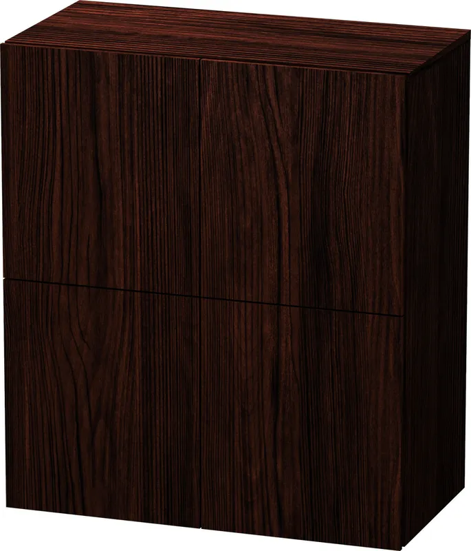 Duravit Halbhochschrank L-Cube 363x700x800mm 2 Türen, Nussbaum Dunkel