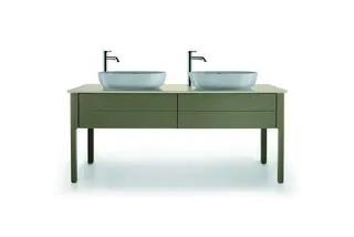 Duravit Quarzsteinkonsole Luv 20x1783x595mm 2 Ausschnitte,Quarzstein Weiß Struktur – Bild 3