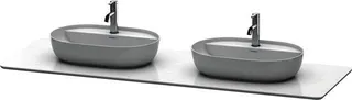 Duravit Quarzsteinkonsole Luv 20x1783x595mm 2 Ausschnitte,Quarzstein Weiß Struktur – Bild 4