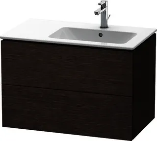 Duravit WTU L-Cube 550x820x481mm,wandhängend 2 SchKa, Becken rechts, Eiche dunkel geb.