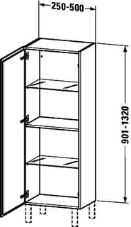 Duravit HS individual L-Cube 200x250x901mm 1 Tür, TA links, graphit matt – Bild 3