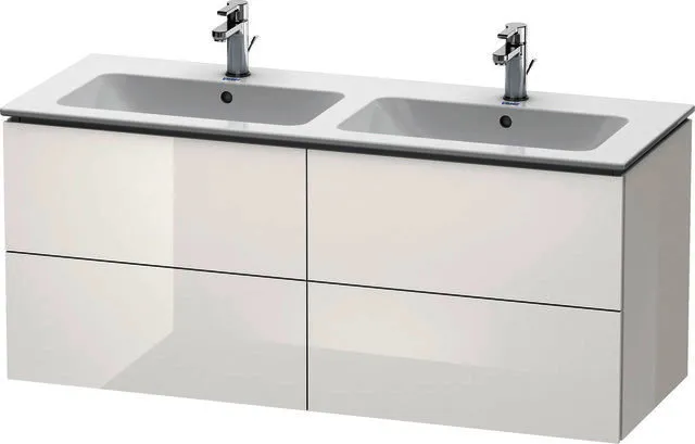 Duravit WTU wandh. L-Cube 481x1290x550mm 4 SchKa, f.233613, weiss hochglanz