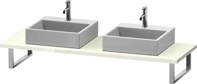 Duravit Konsole variabel L-Cube 2 Ausschn.,30xvarx550,Weiß Hochglanz