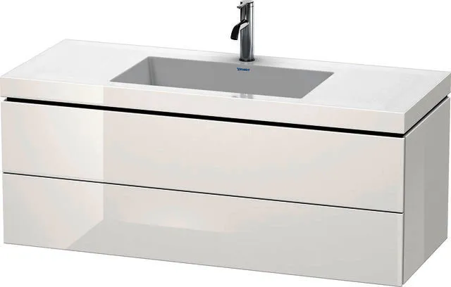 Duravit WTU L-Cube m. Vero Air 500x1200x480mm 1 HL, 2 SchKa, Weiß Hochglanz