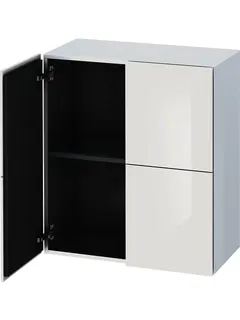 Duravit Halbhochschrank L-Cube 363x700x800mm 2 Türen, basalt matt – Bild 2