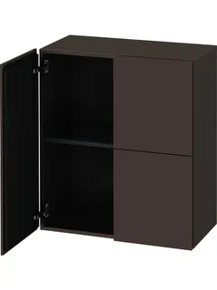Duravit Halbhochschrank L-Cube 363x700x800mm 2 Türen, basalt matt – Bild 3