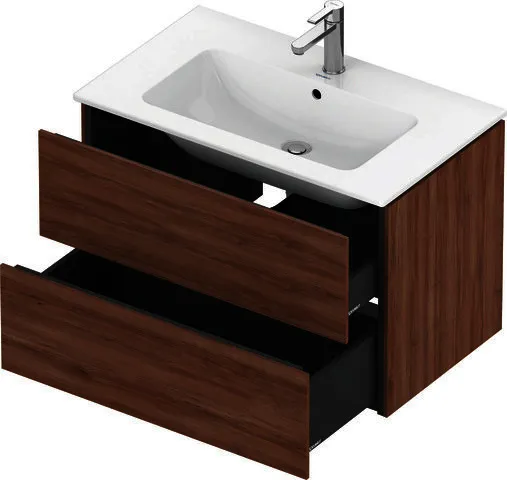 Duravit WTU wandhängend L-Cube 481x820x550mm 2 SchKa, f.233683, nussbaum natur