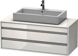DU WTU wandhängend Ketho 550x1200x496mm 2 SchKa, für ASB mi., weiß hochglanz