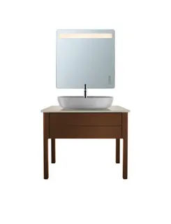 Duravit Luv Quarzsteinkonsole 1 Ausschnitt 25x988x595mm, Quarzstein Weiß Struktur – Bild 5