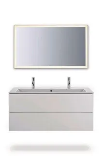 Duravit WTU wandh. L-Cube 481x1220x550mm 2 SchKa, f.233612, weiß matt – Bild 2