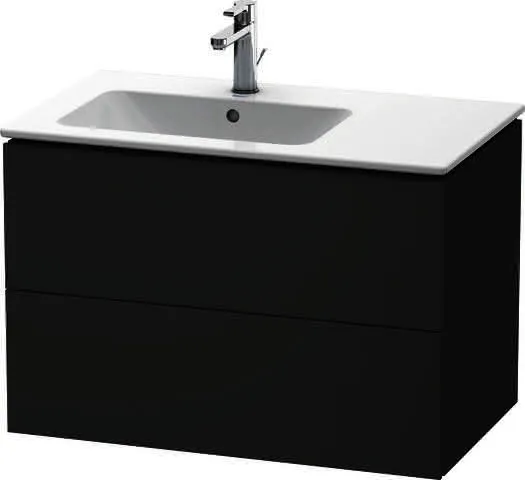 Duravit WTU L-Cube 550x820x481mm,wandhängend 2 SchKa, Becken links, Graphit Matt