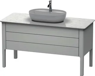 DU WTU bodenstehend Luv 743x1388x570mm 1 SchKa,1 Auszug,Weiß Seidenmatt
