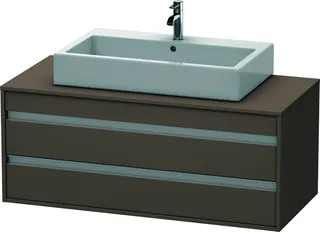 DU WTU wandhängend Ketho 550x1200x496mm 2 SchKa, für ASB mi., basalt matt