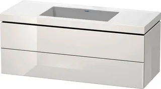 DU WTU L-Cube m. Vero Air 500x1200x480mm o.HL, 2 SchKa, Weiß Hochglanz