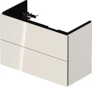 Duravit WTU Compact L-Cube 550x820x391mm 2 Schubkästen, Weiß Hochglanz – Bild 2