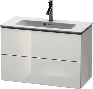Duravit WTU Compact L-Cube 550x820x391mm 2 Schubkästen, Weiß Hochglanz – Bild 3